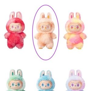 Orange and Yellow Happiness Popmart Labubu Plush Keychain- Official